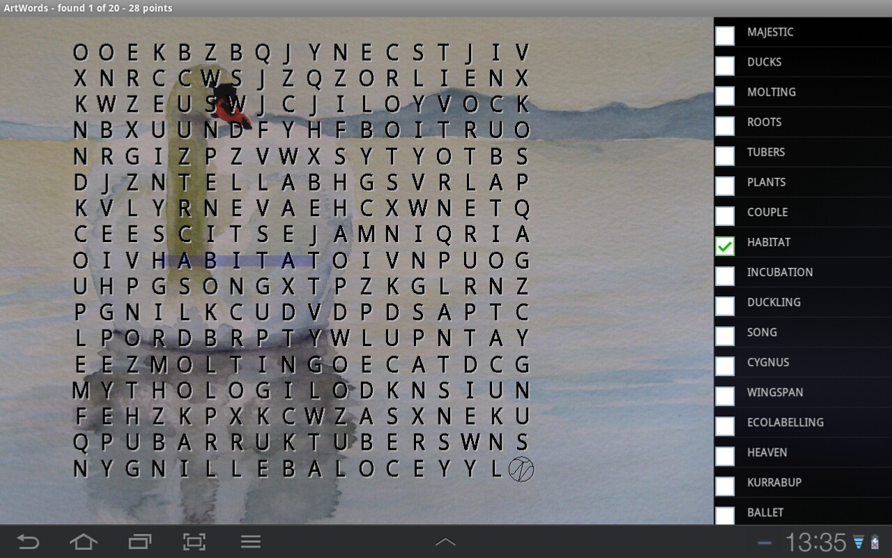 Main Game Screen 2 on a tablet
